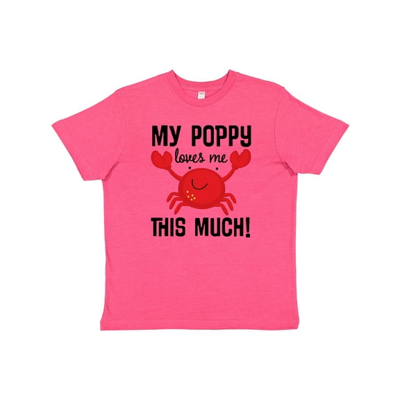 Inktastic My Poppy Loves Me Grandchild Youth T-Shirt