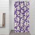 thumbnail image 2 of Purple Daisy Flower White Blooms Pattern Shower Curtain 36"x72" ,Bathroom Decorative Shower Curtains Set with 12 Hooks,Modern Waterproof Washable Shower Curtain, 2 of 6