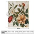 thumbnail image 2 of Vintage Elegant Rustic Floral Botanical French Decorative Flannel Blanket 50"x60" Shabby Chic Farmhouse Plush And Warm Fleece Blanket for Bed Sofa Couch Throw Blanket, 2 of 8