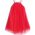 thumbnail image 3 of Flower Girls Dress Halter Dress Pearl Party Wedding Birthday 4, 3 of 5