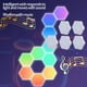 thumbnail image 5 of Paneles de luz LED RGB hexagonales para pared | Control inteligente mediante app y sincronización de música | Iluminación ambiental para juegos DIY para decorar el dormitorio y la sala de juegos, 5 of 7