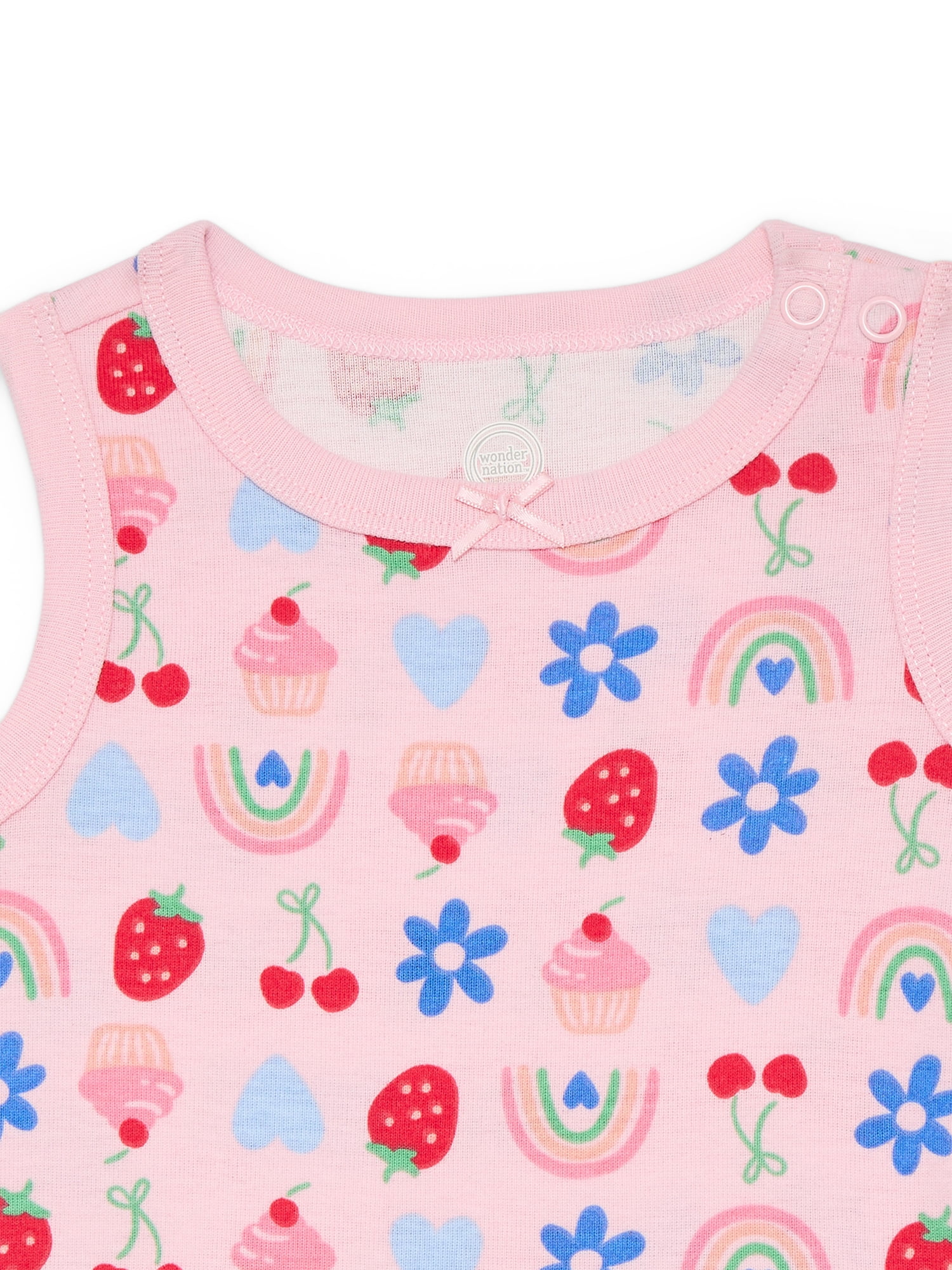 Wonder Nation Baby Girls Tank Bodysuit, Sizes 0-24 Months