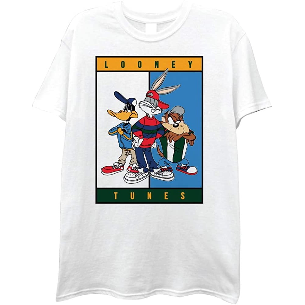 Looney Tunes Men's Short Sleeve T-Shirt - Bugs Bunny, Taz and Daffy ...