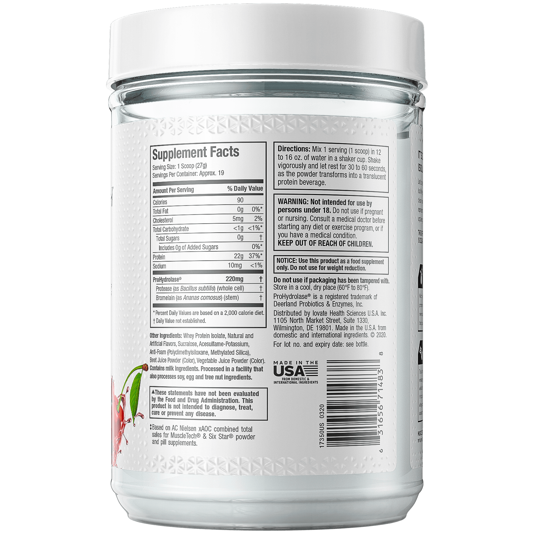 MuscleTech Iso Whey Protein Powder, Arctic Cherry Ubuy Kuwait