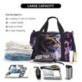 thumbnail image 5 of Bingfone Purple Moon Cat Print Travel Duffel Tote Bag,Waterproof Shoulder Weekender Bag For Women and Men Swim Sports Travel Gym Bag，Foldable and expandable bag Lightweight, 5 of 7