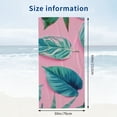 thumbnail image 3 of PHYHOO Bright Palm Leaves Microfiber Beach Towel for Adult Quick Dry Sand Free Oversized Swim Pool Picnic Shower Bath Towel Blanket 30x60in, 3 of 8