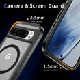 thumbnail image 3 of Dteck Magnetic Case for Google Pixel 9 Pro XL Compatible with Magsafe Dual Layer Military-Grade Protection Heavy Duty Shockproof Rugged Protective Cover for Google Pixel 9 Pro XL,Black+Clear, 3 of 7