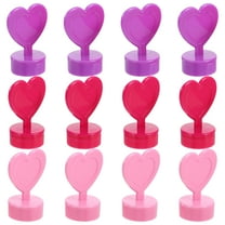 12pcs Kids Stamp Set With Heart Atterns For Scrapbooks And Party Favors Diy Plastic Stamps For Crafting And Journaling Fun Stamps For Toddlers
