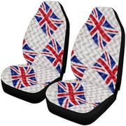 KXMDXA Set of 2 Car Seat Covers Union Jack Flag of The UK Universal Auto Front Seats Protector Fits for Car,SUV Sedan,Truck