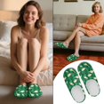thumbnail image 7 of Psesaysky Dinosaurs Green Print Closed Toe House Slippers for Woman Men Soft Cotton Indoor Slippers Comfortable Slip On Bedroom Shoes, Size 12-13, 7 of 7