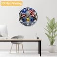 thumbnail image 5 of 12 Inch Patriotic Wall Clock, USA 250th Anniversary Wooden Round Wall Clocks with Silent Non-Ticking Quartz Movement, Battery Operated, Art Decor Hanging Clock for Kitchen, Bedroom, Living Room, 5 of 9