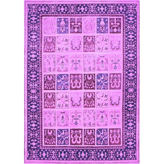 Ahgly Company Indoor Rectangle Persian Purple Traditional Area Rugs, 8' x 10'