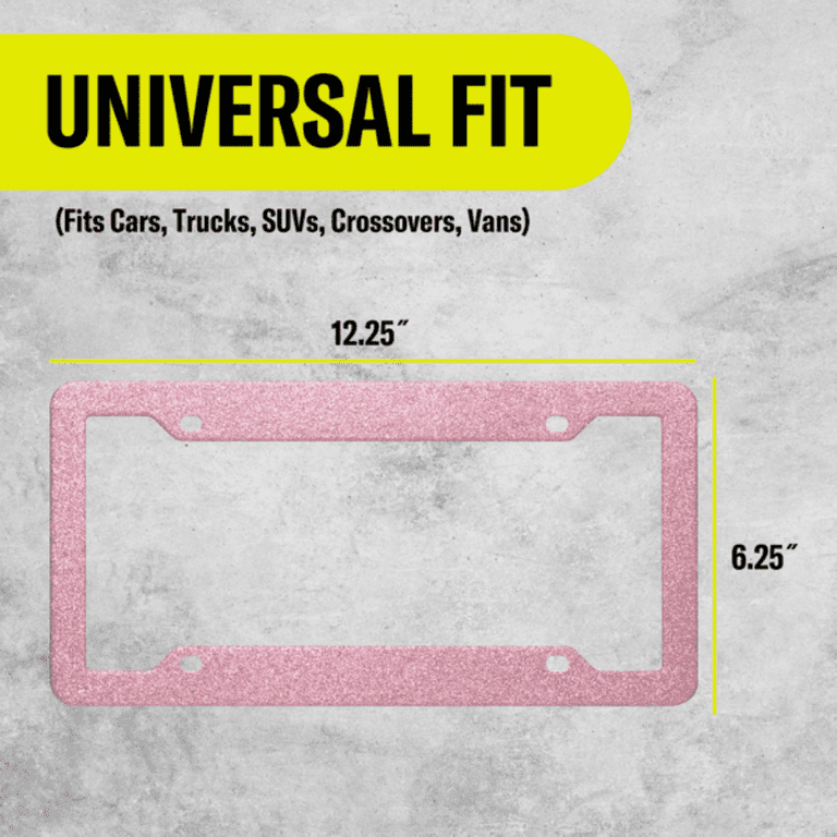 Auto Drive Pink Glitter License Plate Frame photo 5
