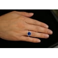 thumbnail image 3 of 1.5 Carat Huge Sapphire and Diamond Halo Classic Engagement Ring on 10k Rose Gold, 3 of 3