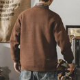 thumbnail image 4 of Suéter de punto marrón para hombre, sin capucha, polos, suéteres coreanos 2024, ropa para hombre, otoño, maletry, divertidos, tallas grandes, estilo, jerseys, venta en modo, 4 of 5