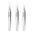 thumbnail image 2 of Pinzas de depilación ultrafinas alemanas para espinillas y puntos negros, pinzas especiales para salón de belleza, herramienta para raspar y cerrar el acné, 2 of 5