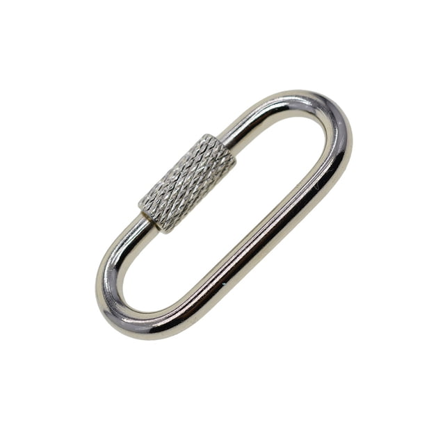 Bewildely 12 piezas tornillo bloqueo mosquetón llavero ganchos colgantes cadena enlace plata Type3 NO3
