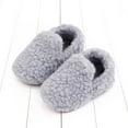 thumbnail image 2 of Odeerbi Infant Toddler Boys Girls Winter Shoes Slip Resistant Soft Rubber Sole Prewalker Solid Color Cotton Slipper Cute 2025 Fashion Non Slip Baby Shoes Gray, 2 of 6
