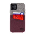 thumbnail image 6 of Dockem iPhone 11 Luxe M2 Wallet Case; Built-in Metal Plate, 2 Card Holder Slots, Maroon/Grey, 6 of 9