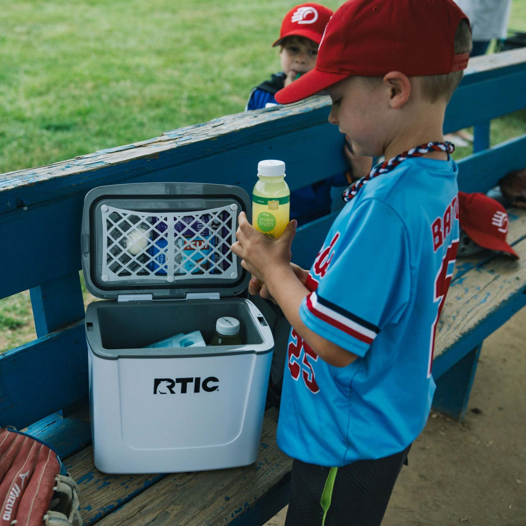 RTIC Road Trip 8 Qt Hard-Sided Personal Cooler, Fits 12 Cans, Berry Jam
