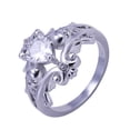 thumbnail image 2 of Pulsera de anillo de aleación Wmkox8yii con incrustaciones de circón en forma de corazón y anillo de calavera, 2 of 7
