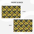 thumbnail image 4 of Placemats Set of 4 / 6, Sunflowers leaf polka dots black Placemats for Dining Table Indoor/Outdoors Heat Resistant Washable Placemats 18" x 12", 4 of 8