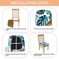thumbnail image 4 of Tropical Palm Leaves in Hawaii Seat Covers for Dining Room Chairs Set Of 6,Stretch Printed Washable Chair Seat Cover with Elastic Ties and Button,Removable Waterproof Couch Cushion Covers, 4 of 6