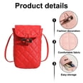thumbnail image 3 of Hukapapa Mini bolso para teléfono bordado con timbre, bolso cruzado con hebilla de cuerno, bolso de un solo hombro, Rojo, 3 of 5