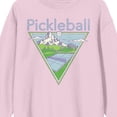 thumbnail image 5 of Pickleball Court Adult Pink Crew Neck Sweatshirt-XL, 5 of 5