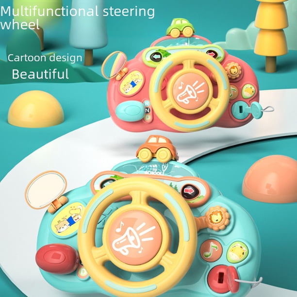 Juguetes de coche de simulación de volante de educación temprana para niños, música para bebés, educación divertida, aprendizaje musical