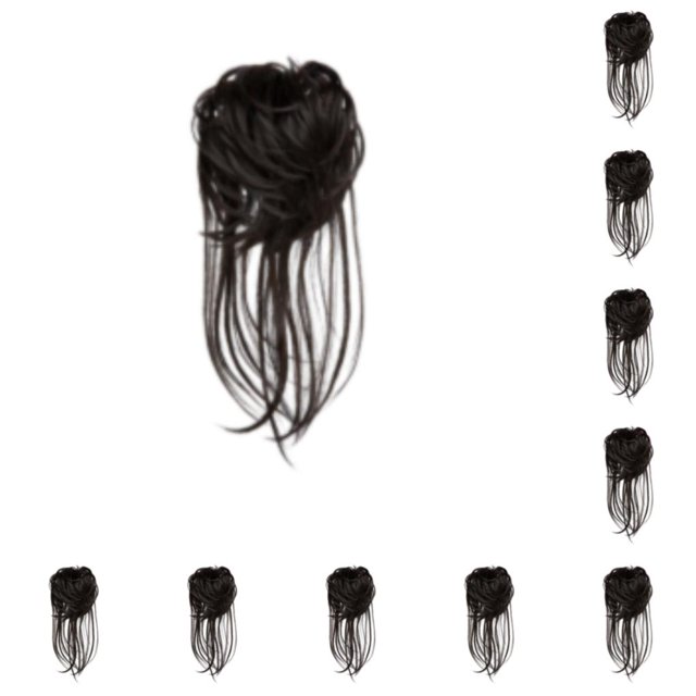 Vogacara Extensión de cola de caballo fácil de usar, estilo sin esfuerzo para damas, peluca de moño de pelo rizado hecha de materiales 4 cuatro 10Conjunto