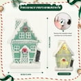 thumbnail image 7 of Ayieyill Christmas Village Light Up House Christmas Decorations Indoor Tabletop Christmas Decor, Green, 7 of 7