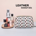 thumbnail image 4 of Funny Dachshund Dog Puppy Makeup Bag, Large Capacity Travel Cosmetic Bag for Women Girls- Travel Toiletry Bag Leather Portable Waterproof Makeup Case Organizer with Handle, 4 of 4