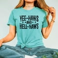 thumbnail image 3 of Yee-Haws and Hell-Naws T-Shirt for Women and Teens Seafoam Shirt Adult Large, 3 of 5