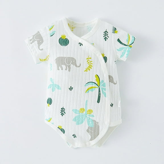 Ovbmpzd White Preemie Pajamas Baby Girl Cute Cotton Short Sleeve Graphic Bodysuit Onesies for Baby Girls Newborn 59