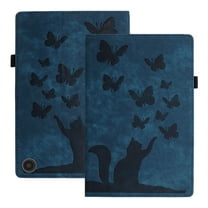 XYX Case for Kindle Fire HD 10 Tablet (13th Generation, 2023 Release), Butterfly Cat Slim Folio Stand Cover for Fire Tablet 10 2023, Dark Blue
