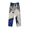 thumbnail image 2 of Vsdgher Starry White Horse Print Mens Pajama Pants Sleep & Lounge Pants, PJ Bottoms With elastic waistb and Pockets, 2 of 5