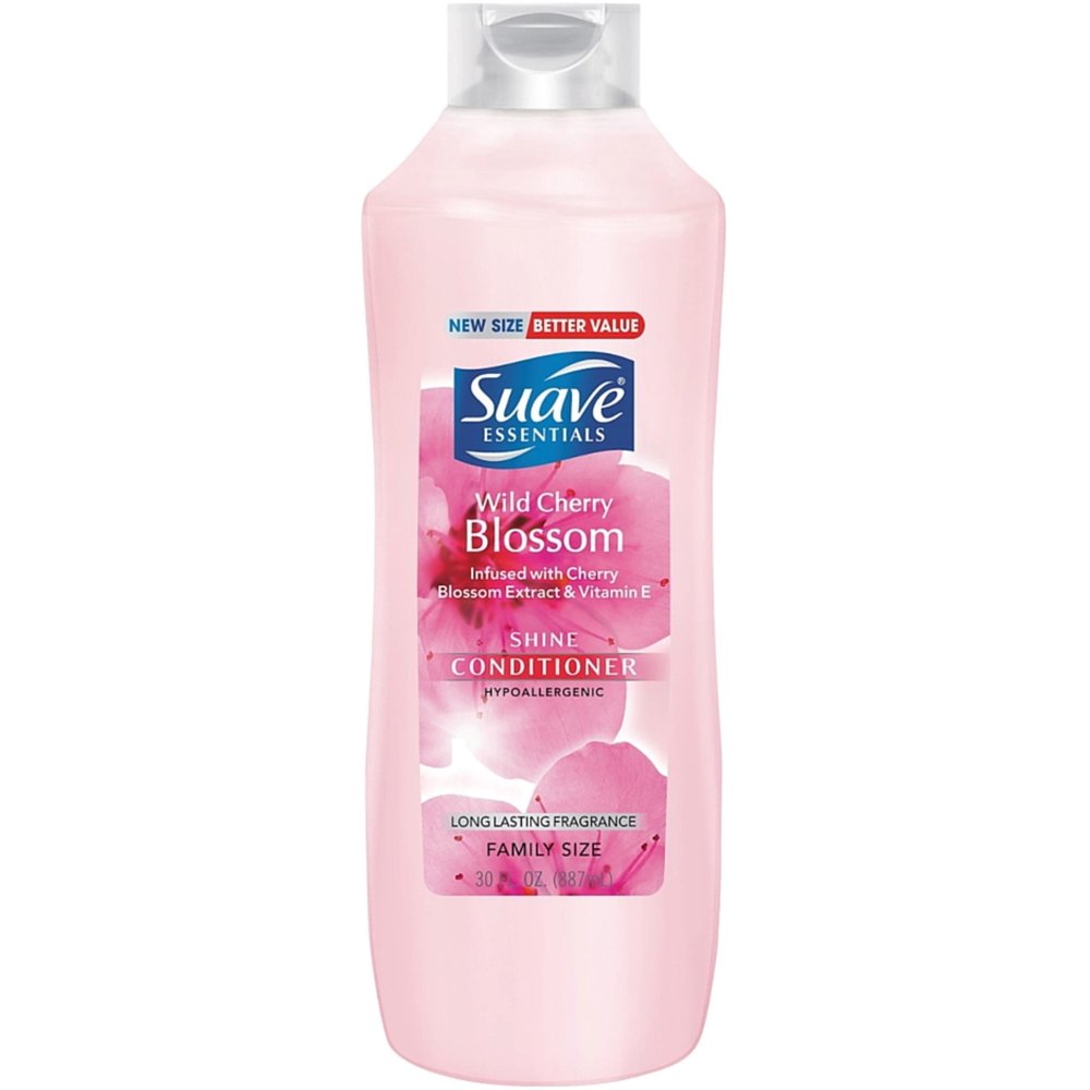 4 Pack Suave Essentials Shine Conditioner, Wild Cherry Blossom 30 oz
