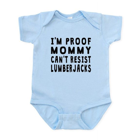 CafePress - Proof Mommy Cant Resist Lumberjacks Body Suit - Baby Light Bodysuit, Size Newborn - 24 Months