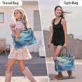 thumbnail image 3 of Large Capacity Tote Bag,Blue Marble Gold Wave Pattern Handbag Fashion Luxury Tote Bag,15.7"x13"x 5.1" Inches,Laptop Compatible, 3 of 3