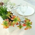 thumbnail image 2 of Efavormart Set of 3 | 18” Assorted Artificial Succulent Plants Aeonium Spray Long Stem Mini Green Plants, 2 of 11