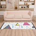 thumbnail image 2 of Yayeee Runner Rug for Bedroom 2'x6' Machine Washable Hallway Non Slip Mat, Pink Simple Shapes, 2 of 8