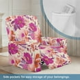 thumbnail image 3 of Xixirimido Retro Colorful Peony Floral Recliner Chair Cover 4-Pieces Lazyboy Cover for Recliner Chair with Storage Pockets Furniture Protector for Living Room Printed Sofa Slipcover, 3 of 8