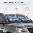 thumbnail image 3 of Kdxio The Starry Night Print 2-Piece Sun Shade Front Windshield - Foldable Car Front Window Sunshades for Most Sedans SUV Truck, 3 of 6