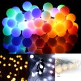 thumbnail image 4 of Cadena de luz solar para exteriores, bola de luz de color impermeable de 40 LED, para interior/exterior, jardín, terraza, balcón, boda, fiesta, 4 of 5