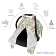 thumbnail image 3 of Car Seat Cover Baby - Wild Sea Animal Breathable Infant Car Seat Cover for Baby Carseat, Lightweight Comfort Baby Essentials Must Haves Newborn Stuff for Girl Boy, 3 of 7