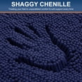 thumbnail image 2 of Smiry Luxury Chenille Bathroom Rugs, Extra Soft and Absorbent Bath Mat, Navy Blue, 16"x24", 2 of 8