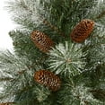 thumbnail image 5 of Nearly Natural 5ft. Snowed French Alps Mountain Pine Artificial Christmas Tree with 387 Bendable Branches and Pine Cones, 5 of 7
