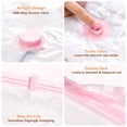 thumbnail image 3 of Livhil 15Pcs Pink Vacuum Seal Bags for Clothes, Travel Vacuum Storage Bags with Pump, Dorm Room Essentials, Four Sizes, 3 of 12