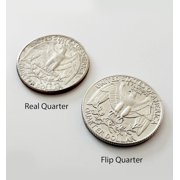 Folding Bite Coin Trick, Hinged Magic Quarter for Pranks, Gags & Close-Up Illusions
